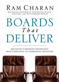 Cover image for Boards That Deliver: Advancing Corporate Governance from Compliance to Competitive Advantage