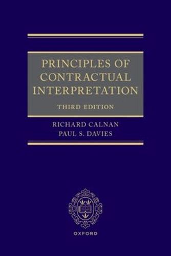 Cover image for Principles of Contractual Interpretation 3e