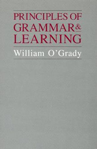Cover image for Principles of Grammar and Learning