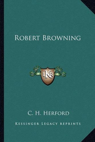 Cover image for Robert Browning