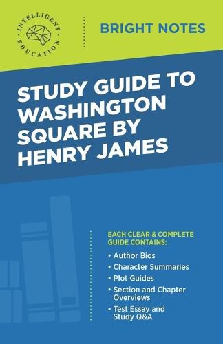 Cover image for Study Guide to Washington Square by Henry James