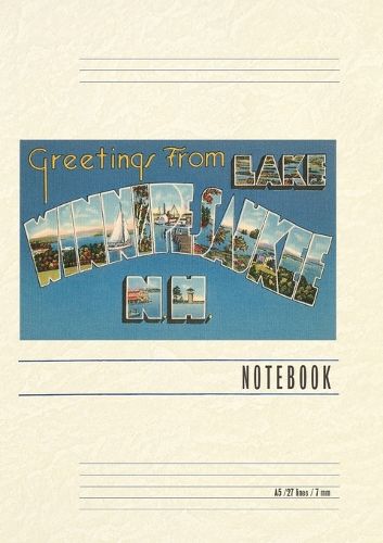 Cover image for Vintage Lined Notebook Greetings from Lake Winnipesaukee