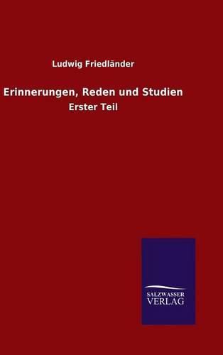 Cover image for Erinnerungen, Reden und Studien