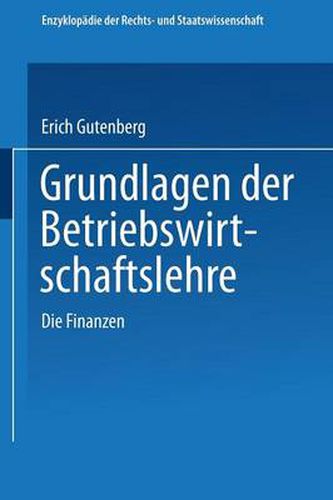 Cover image for Grundlagen Der Betriebswirtschaftslehre