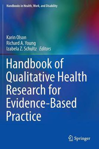 Cover image for Handbook of Qualitative Health Research for Evidence-Based Practice