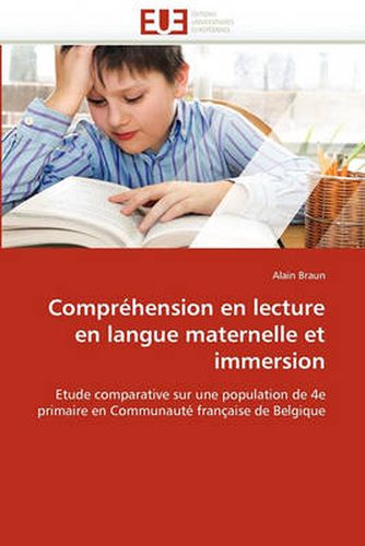 Cover image for Comprhension En Lecture En Langue Maternelle Et Immersion