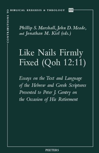 Like Nails Firmly Fixed (Qoh 12:11)