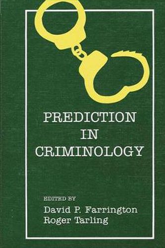 Cover image for Prediction in Criminology