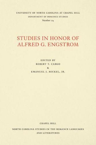 Studies in Honor of Alfred G. Engstrom