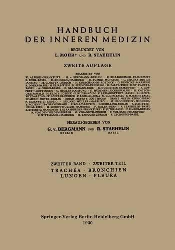 Trachea, Bronchien, Lungen, Pleura: Zweiter Band / 2. Teil Zirkulationsorgane; Mediastinum; Zwerchfell; Luftwege; Lungen; Pleura