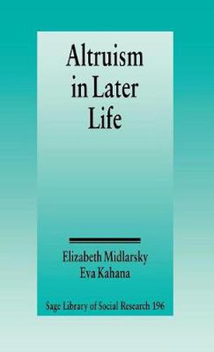 Cover image for Altruism in Later Life