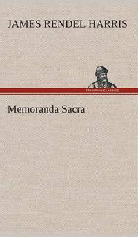 Cover image for Memoranda Sacra