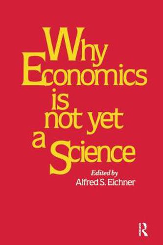 Cover image for Why Economics is not yet a Science