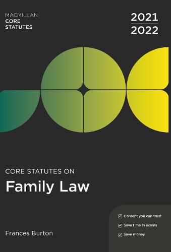 Cover image for Core Statutes on Family Law 2021-22