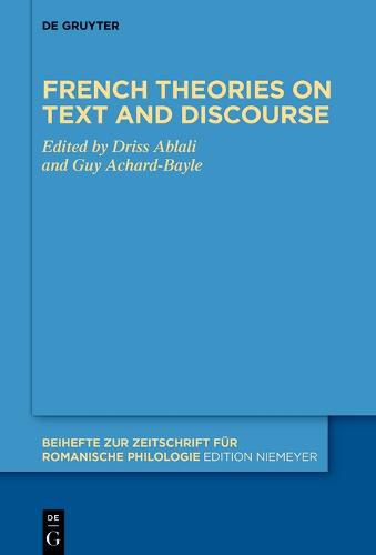 French theories on text and discourse