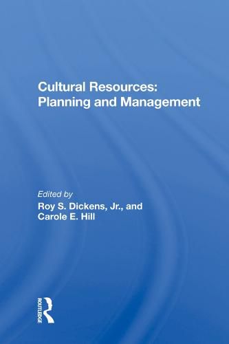 Cover image for Cultural Resources: Planning and Management: Planning And Management