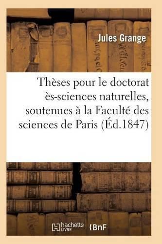 Theses Pour Le Doctorat Es-Sciences Naturelles