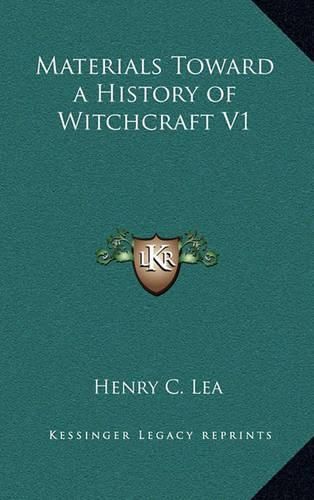 Cover image for Materials Toward a History of Witchcraft V1