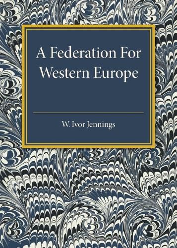 Cover image for A Federation for Western Europe