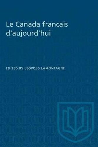Cover image for Le Canada francais d'aujourd'hui