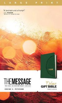 Cover image for Message Deluxe Gift Bible, Large Print, Green