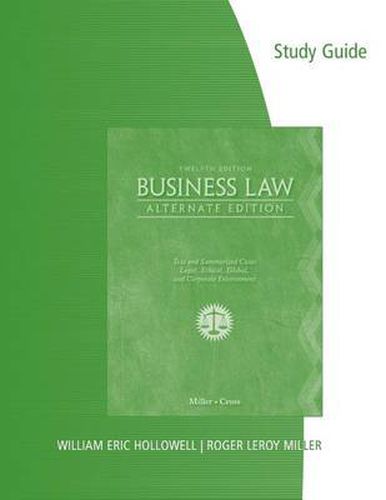 Cover image for Study Guide for Miller/Cross' Business Law, Alternate Edition, 12th