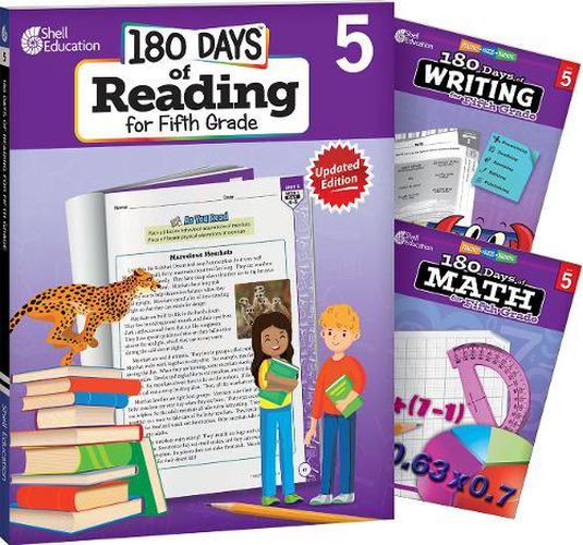 Cover image for 180 Days of Reading, Writing and Math for Fifth Grade