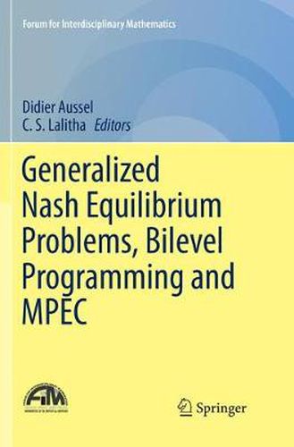 Cover image for Generalized Nash Equilibrium Problems, Bilevel Programming and MPEC