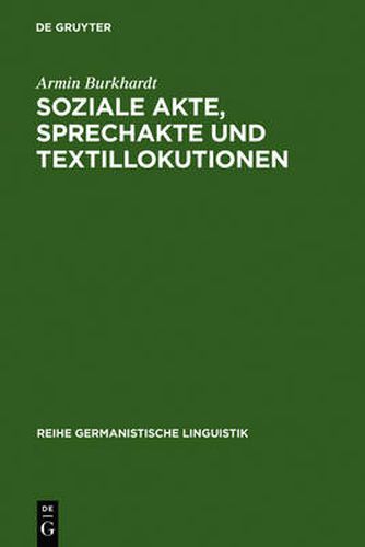 Cover image for Soziale Akte, Sprechakte Und Textillokutionen