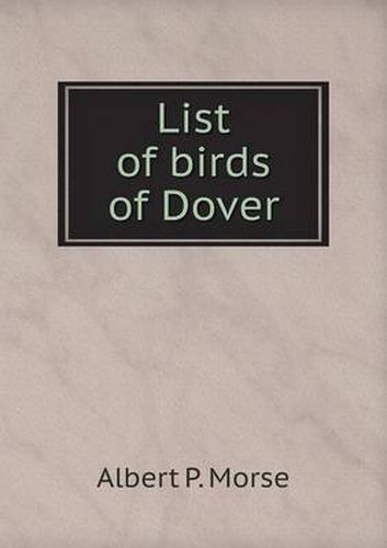 Cover image for List of birds of Dover