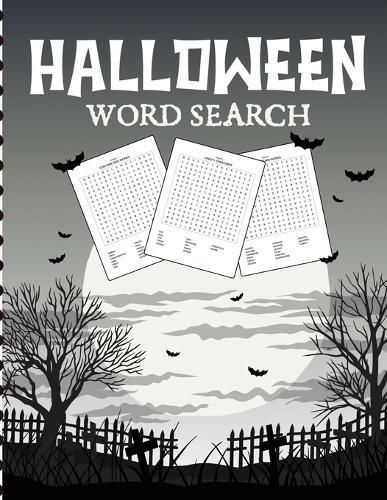 Cover image for Halloween Word Search: Puzzle Activity Book For Kids Ages 5-8 Juvenile Gifts With Key Solution Pages