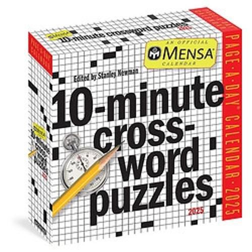 Mensa 10-Minute Crossword Puzzles Page-A-Day Calendar 2025