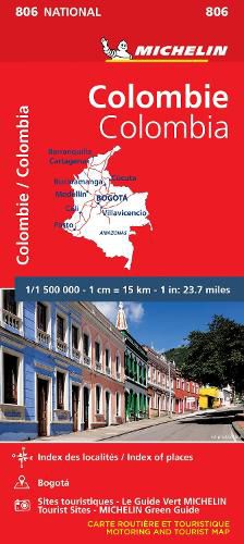 Cover image for Colombia - Michelin National Map 806: Map