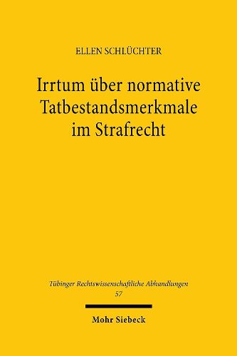 Cover image for Irrtum uber normative Tatbestandsmerkmale im Strafrecht