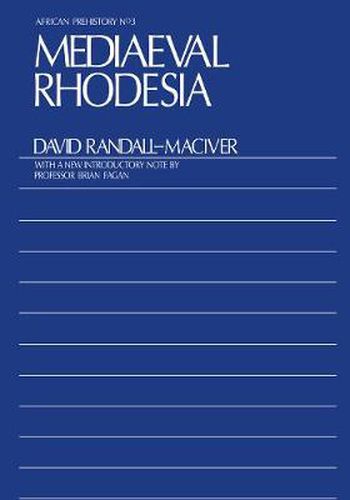 Cover image for Medieval Rhodesia