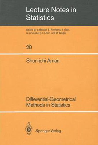 Cover image for Differential-Geometrical Methods in Statistics