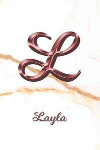Cover image for Layla: Sketchbook - Blank Imaginative Sketch Book Paper - Letter L Rose Gold White Marble Pink Effect Cover - Teach & Practice Drawing for Experienced & Aspiring Artists & Illustrators - Creative Sketching Doodle Pad - Create, Imagine & Learn to Draw