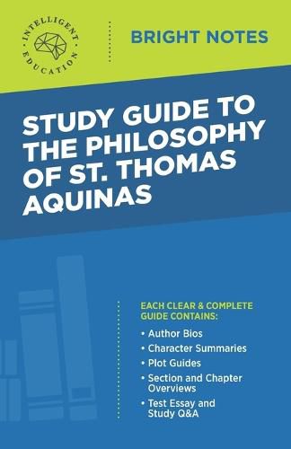 Cover image for Study Guide to The Philosophy of St Thomas Aquinas