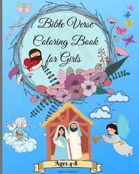 Cover image for Bible Verse Coloring Book for Girls Ages 4-8