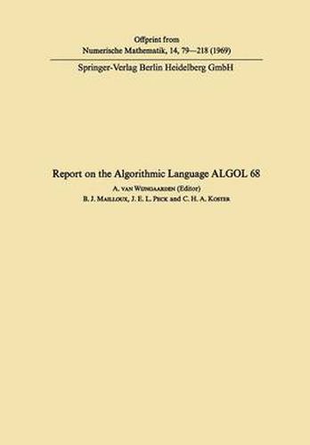 Cover image for Report on the Algorithmic Language ALGOL 68