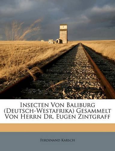 Cover image for Insecten Von Baliburg (Deutsch-Westafrika) Gesammelt Von Herrn Dr. Eugen Zintgraff