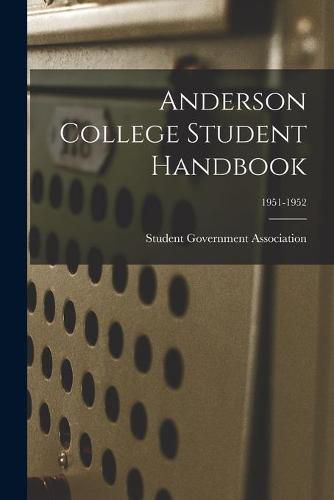Cover image for Anderson College Student Handbook; 1951-1952