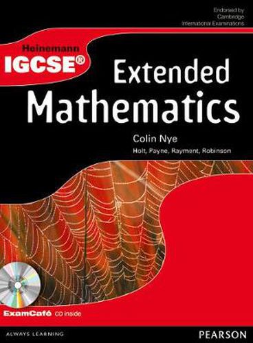 Cover image for Heinemann IGCSE Extended Mathematics Student Book with Exam Cafe CD