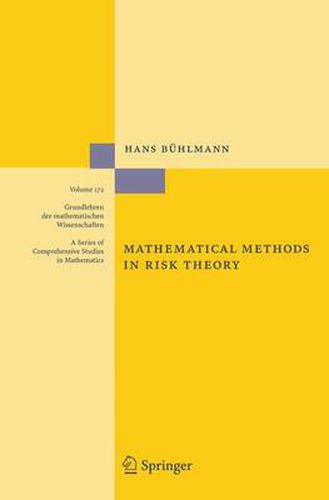 Cover image for Mathematical Methods in Risk Theory