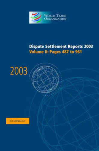 Cover image for Dispute Settlement Reports 2003