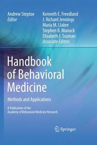 Cover image for Handbook of Behavioral Medicine: Methods and Applications