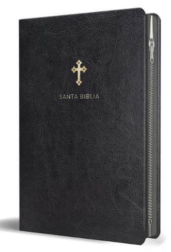 Cover image for Biblia Reina Valera 1960 Tamano grande, letra grande piel negra con cremallera /  Spanish Holy Bible RVR 1960 Large Size Large Print Black Leather with Zipper