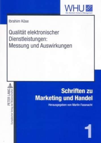 Cover image for Qualitaet Elektronischer Dienstleistungen: Messung Und Auswirkungen