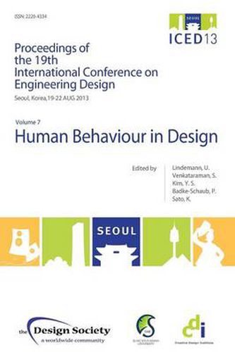 Cover image for Proceedings of ICED13 Volume 7: Human Behaviour in Design