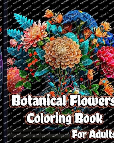 Botanical Flowers Coloring Book for Adults